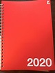 Staples 2020 Weekly Planner Monthly Calendar Pages 8”X11” Red | eBay