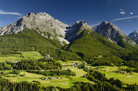 壁紙、スイス、山、森林、tarasp、アルプス山脈、コケ、村、自然、ダウンロード、写真