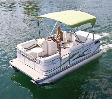 7516 C Small Electric Pontoon Boat Small Pontoon Boats Electric