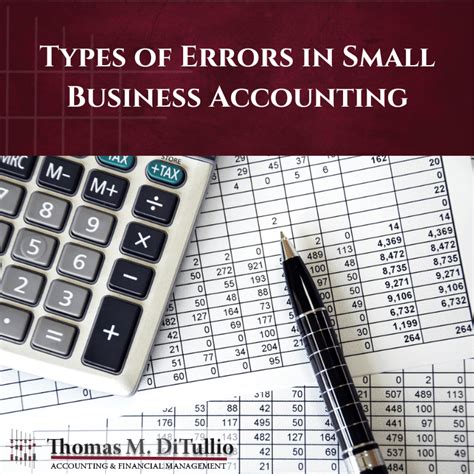 Types Of Errors In Small Business Accounting Tmd Accounting