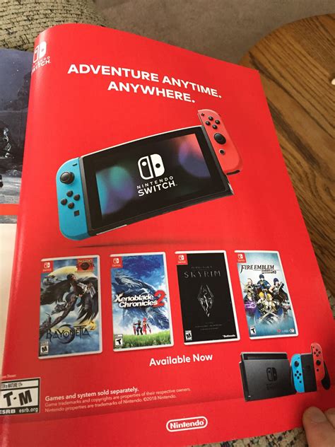 I Dont Remember The Last Time A Nintendo Advertisement Had All Titles Listed As “t M” The