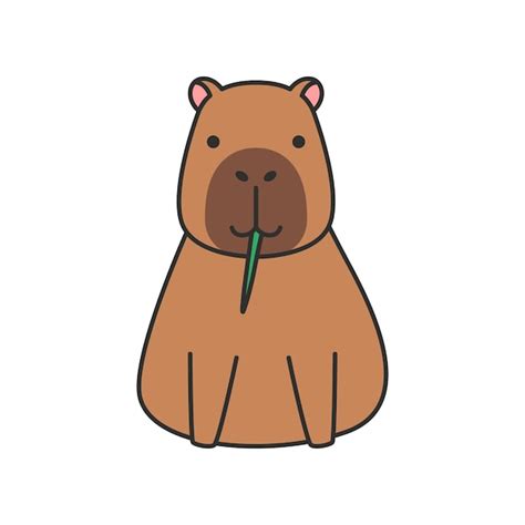 Icono De Capybara Icono Vectorial De Capybara De Dibujos Animados Para