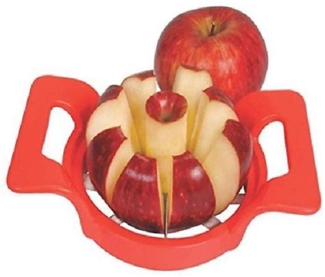 Buy Multicolor Plastic Apple Cutter With Heavy Stainless Steel Blade