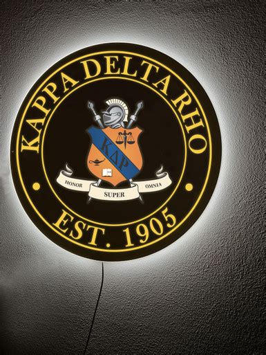 Kappa Delta Rho Illuminated Wall Sign Greek Gear