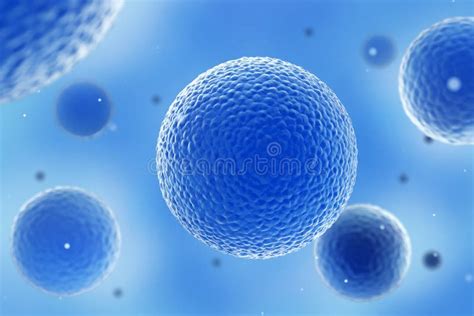 Blue Cells Micro View Stock Illustration Illustration Of Magnification