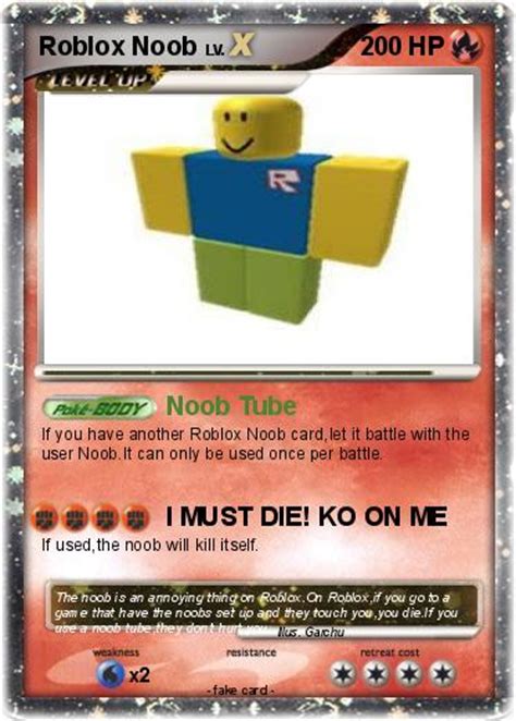 Pokémon Roblox Noob 23 23 Noob Tube My Pokemon Card