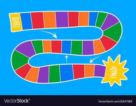 Colorful Board Game Template Royalty Free Vector Image