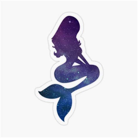 Galaxy Mermaid Sticker By Skretkowiczm Redbubble
