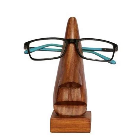 brown handmade wooden nose shaped spectacles specs eye glass holder at rs 110 piece in zirakpur