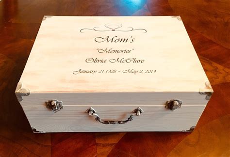 Moms Memory Box Memorial Box Keepsake Box Dads Etsy