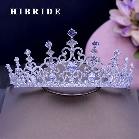 Hibride Luxury New Wedding Pageant Headband Tiaras And Crown Aaa Cubic