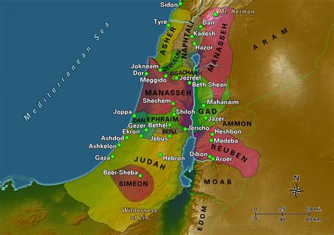 Twelve Tribes Map Bible Odyssey