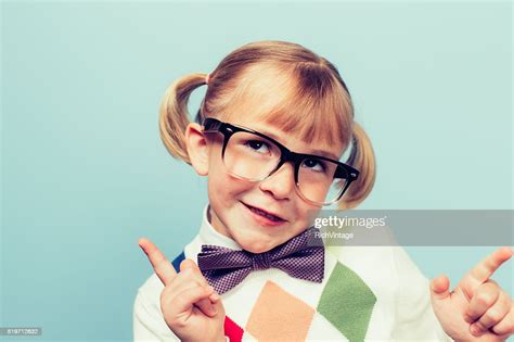 Young Nerd Girl With Silly Expression High Res Stock Photo Getty Images