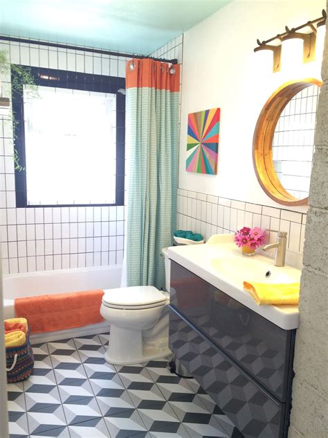 Bright and Peaceful Bathroom Remodel, Black and White, Merona Tile