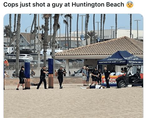 Police Officers Shoot Person South Of Huntington Beach Pier On