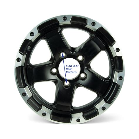 Aluminum Matte Black Boat Trailer Wheel 14 Inch 5 Lug 5 On 4 12 Rim