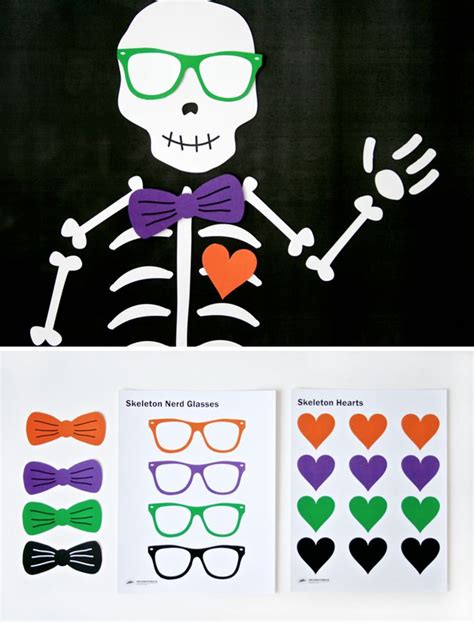 Pin The Skeleton Free Printable Game Pieces Paging Supermom Free