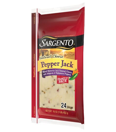 Sargento Sliced Pepper Jack Natural Cheese 24 Slices Sargento