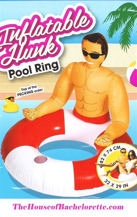 inflatable hunk pool ring chad summer bachelorette party vegas bachelorette party poolside