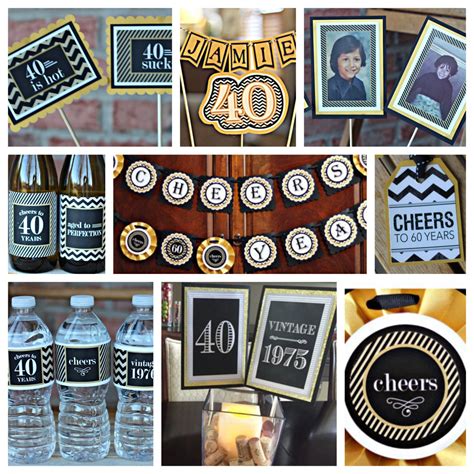 40th Birthday Party Decorations Boutique 9 Piece Party Decor