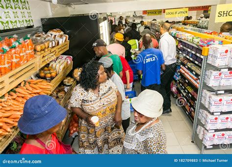 African Customers Shopping At Local Pick N Pay Supermarket Grocery