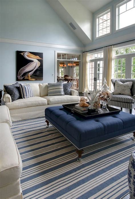 65 Awesome Clean Coastal Living Room Decorating Ideas