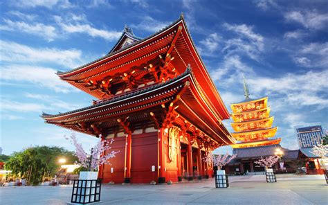 Download Wallpapers Asakusa Kannon Temple Buddhist Temple Tokyo