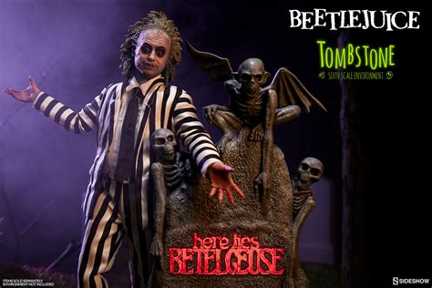 They were easily put on and removed. Beetlejuice TOMB STONE Grabstein Zubehör 1/6 Scale ...