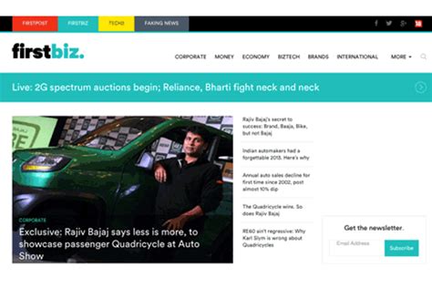 Firstpost Launches Business News Site Firstbiz Media Campaign India