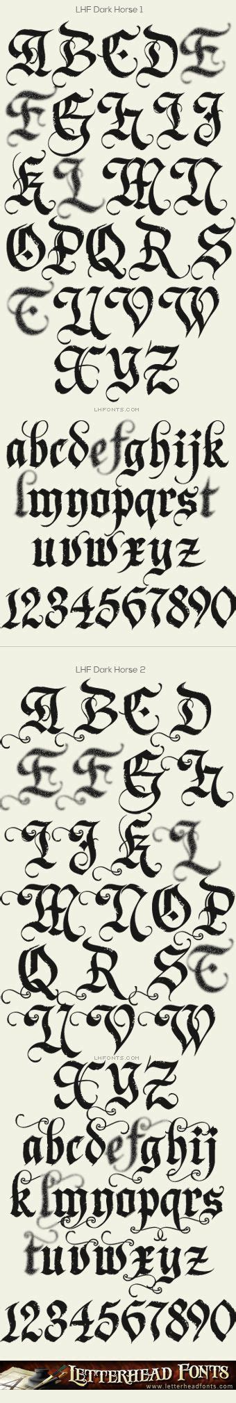 Letterhead Fonts Lhf Dark Horse Font Set Gothic Fonts How To Write