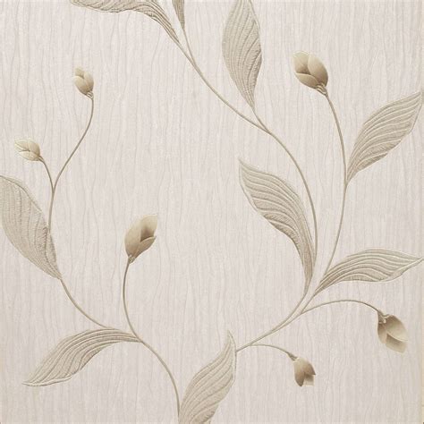 Belgravia Decor Tiffany Floral Textured Metallic Cream Wallpaper Homebase