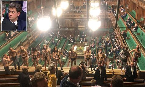 Semi Naked Climate Change Protesters Interrupt Commons Debate On Brexit Daily Mail Online