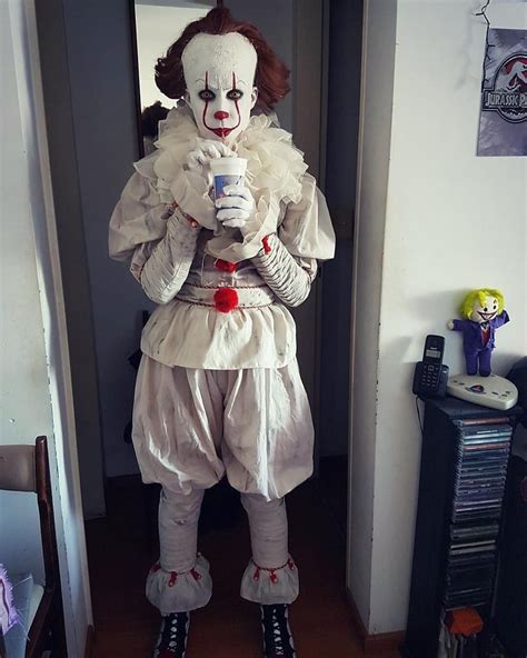 My Pennywise Cosplay Makeup Wig Fabric Dye Pompoms And Boots Made