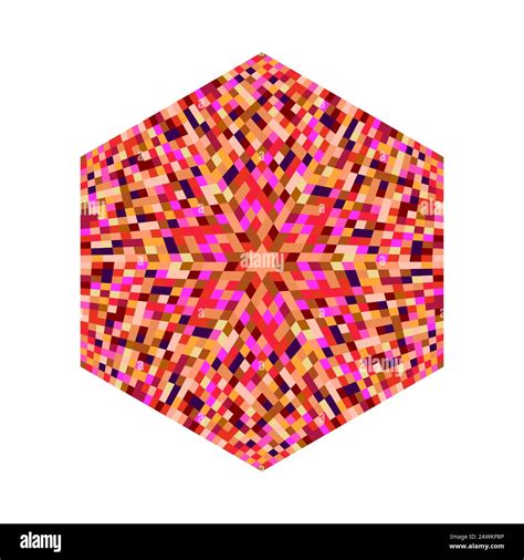 Abstract Tiled Mosaic Ornament Hexagon Symbol Geometrical Colorful