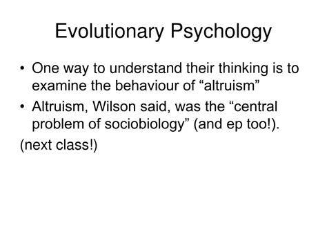 Ppt Sociobiology And Evolutionary Psychology Powerpoint Presentation