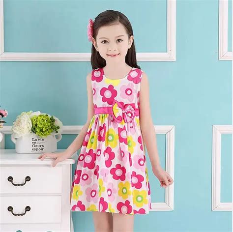 Children Dresses For Girls Sundresses Floral Print Girls Dresses Summer