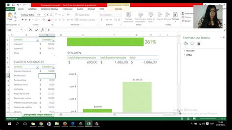 Tabla De Presupuesto Excel