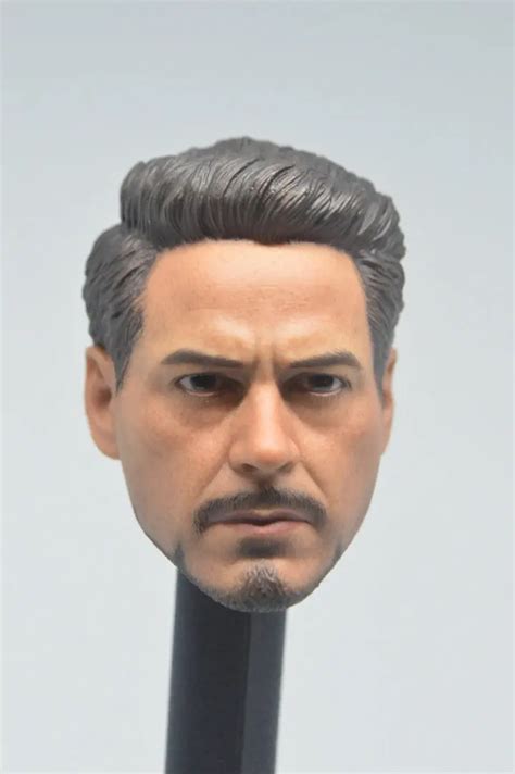 16 Iron Man Tony Stark Head Sculpt 60 For 12 Hot Toys Phicen Male