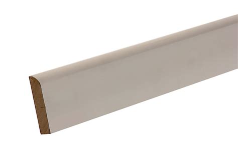 Primed White Mdf Bullnose Skirting Board L24m W69mm T145mm