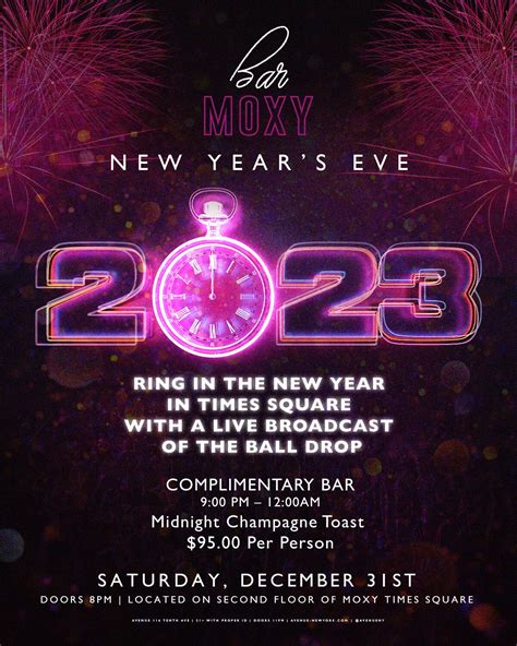 123122 New Years Eve Bar Moxy New York Tao Group Hospitality