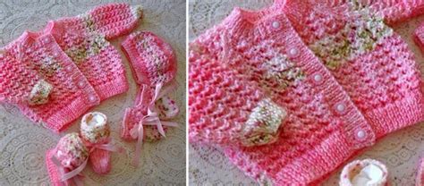 Lacey Knitted Baby Cardigan Free Knitting Pattern