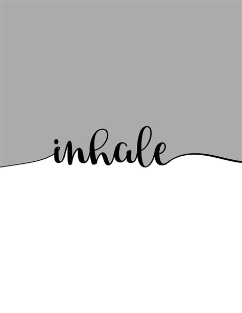 Inhale Exhale Print 3 Designs For 1 Minimalist Script And Etsy Canada