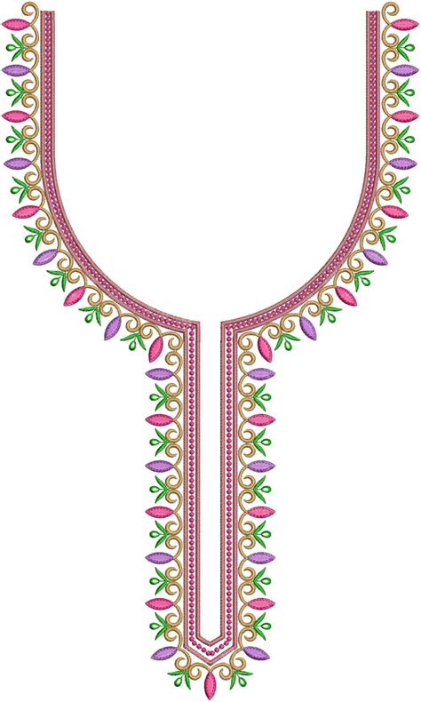 Simple Dress Neckgala Embroidery Design