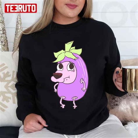 Eggplant Costum Courage The Cowardly Dog Unisex T Shirt Teeruto