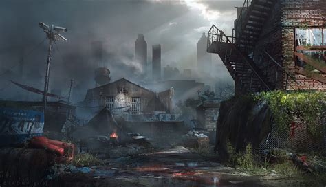 Artstation The Alley In Zombie Apocalypse Giao Nguyen Gvio