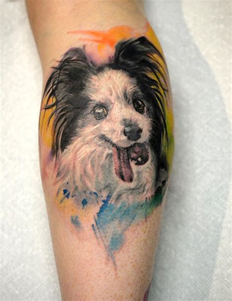Watercolor Dog Portrait Tattoo Yo Tattoo