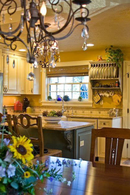 20 Blue And Yellow Country Kitchens