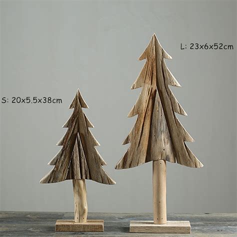 Creative Wooden Christmas Tree 100 Handmade Natural Wood Craft Home