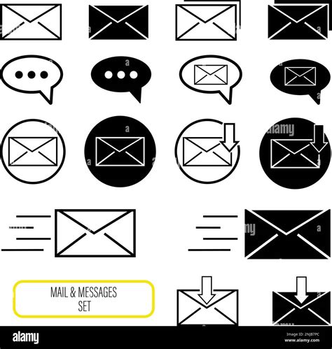 Mail Icon Set Email Icon Vector E Mail Icon Envelope Illustration