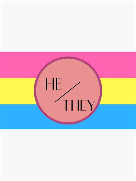 Hethey Pronouns With Pan Flag Poster For Sale By Mysticteakettle